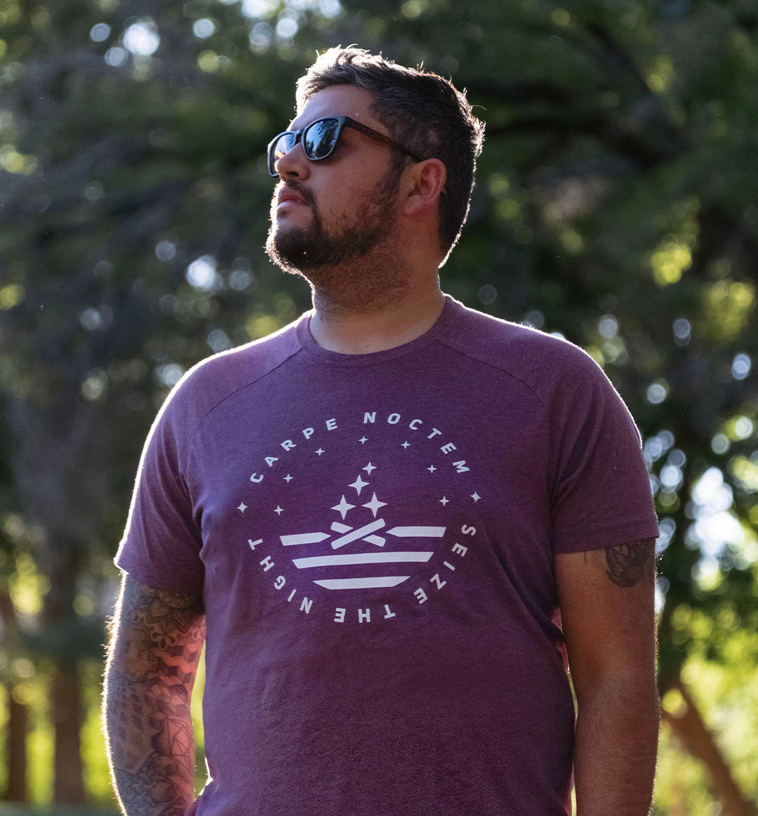 Carpe Noctum Tee - Maroon