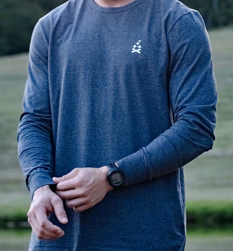 Carpe Noctum Long Sleeve Tee (Back Print) - Navy