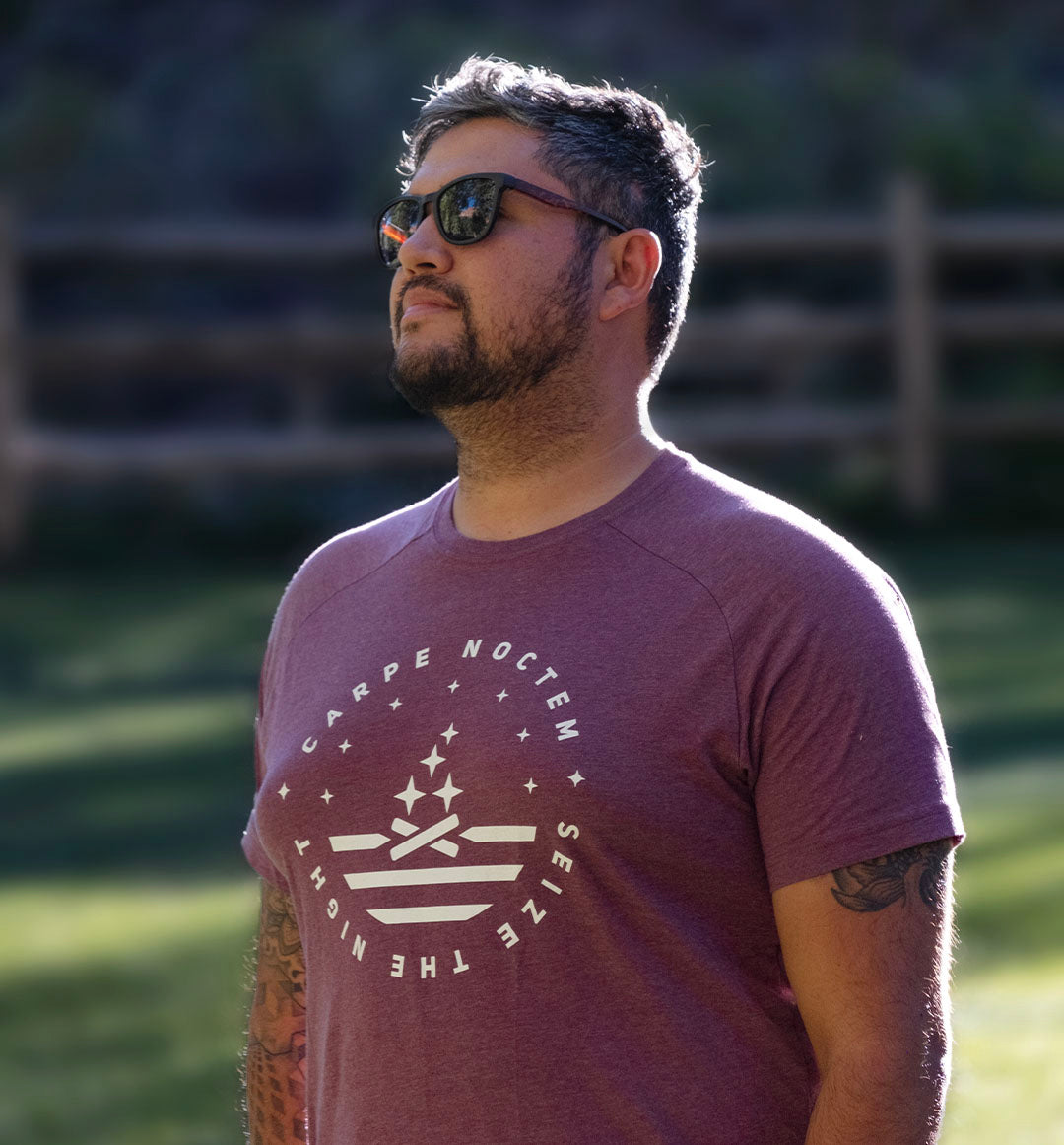 Carpe Noctum Tee - Maroon