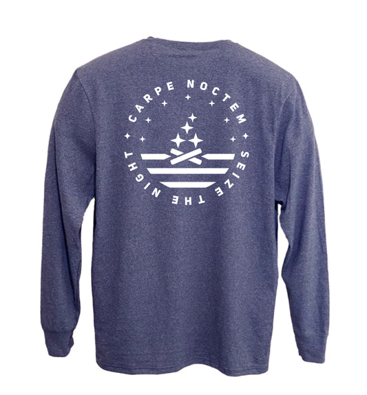 Carpe Noctum Long Sleeve Tee (Back Print) - Navy