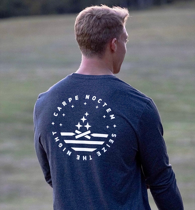 Carpe Noctum Long Sleeve Tee (Back Print) - Navy