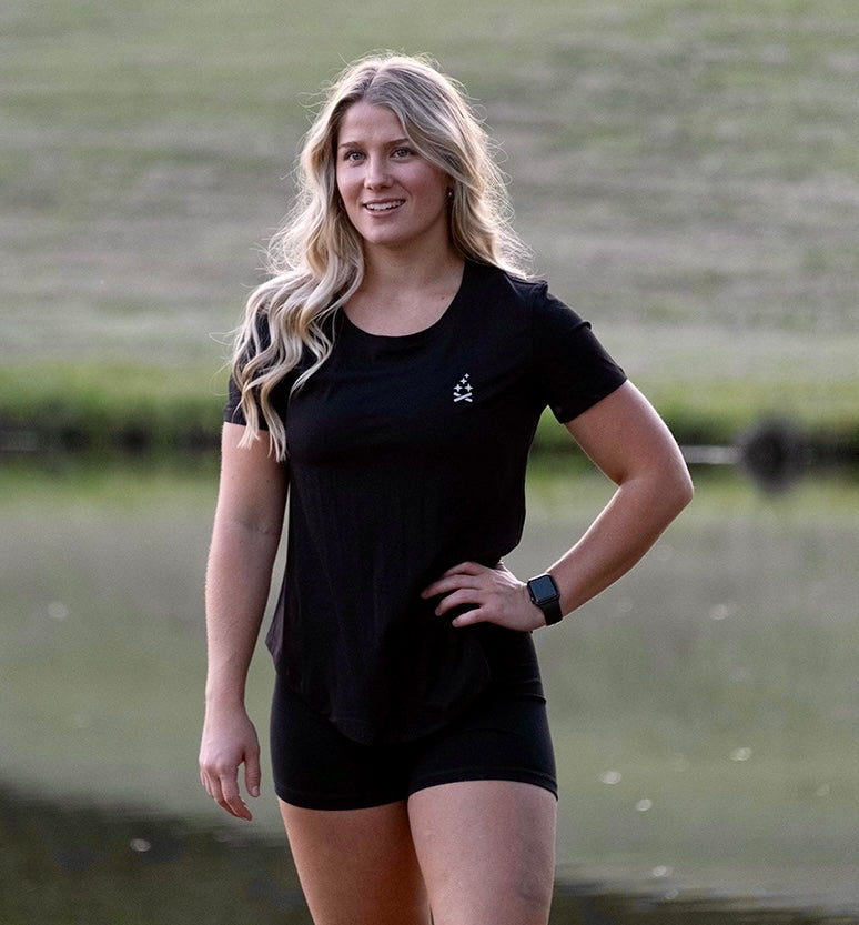 Women's Soft Tech Active Wear Tee - Black