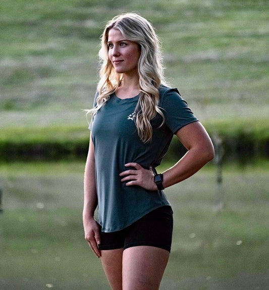 Women's Soft Tech Active Wear Tee - Dark Green