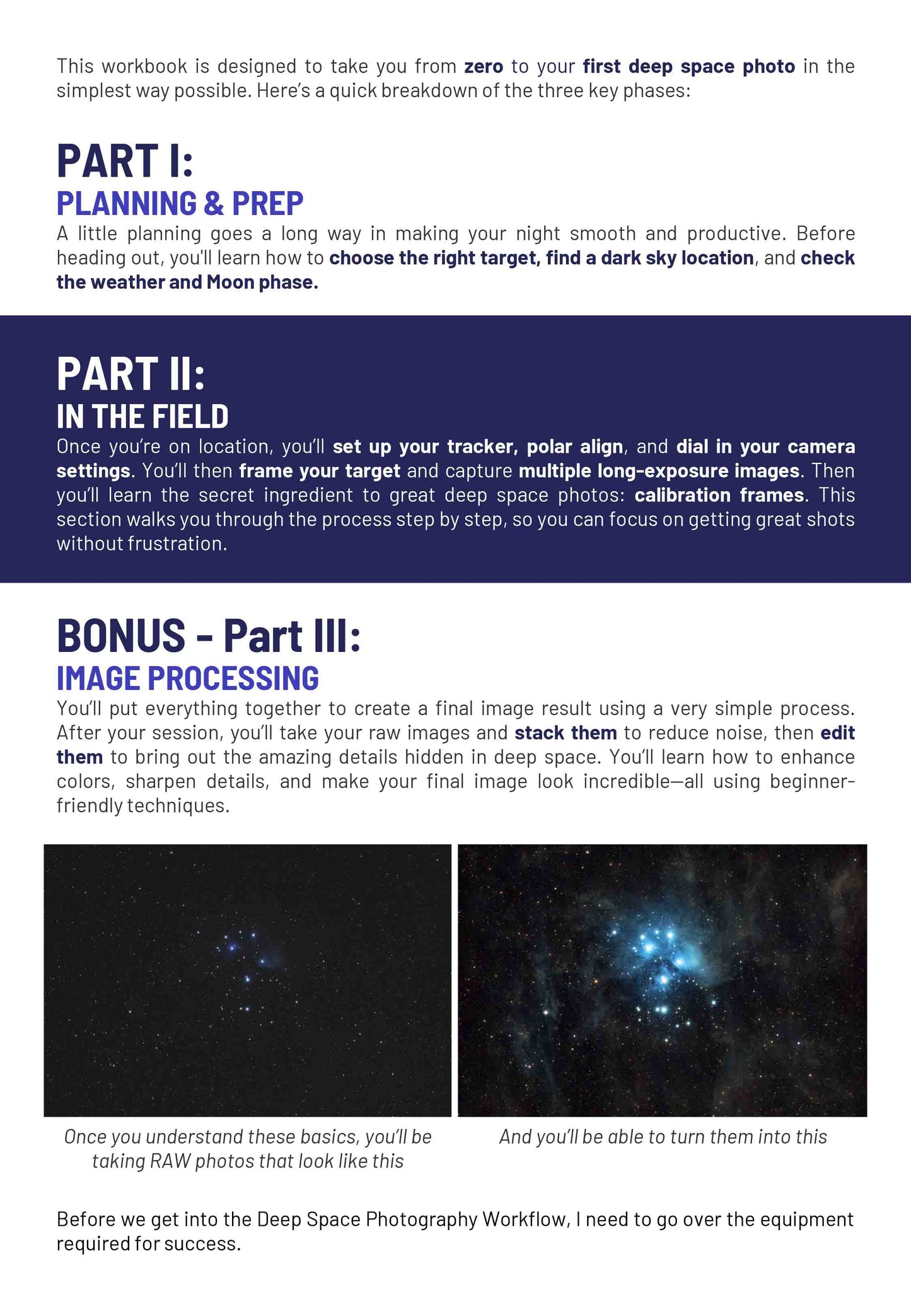The Fast Track to Deep Space Photography Digital Workbook